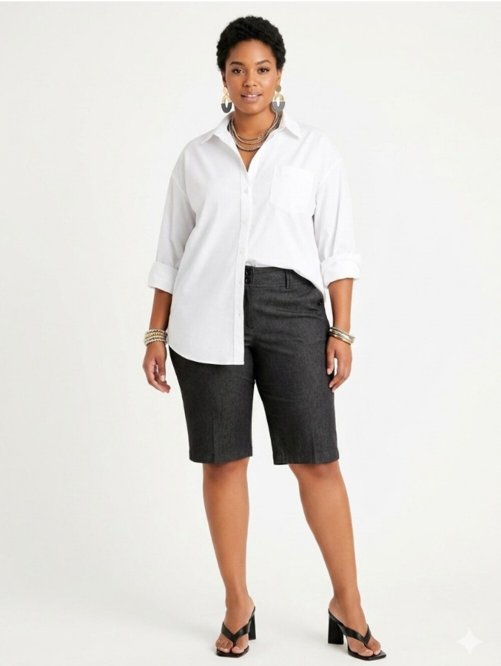 Soho Bermuda Shorts In Washed Charcoal